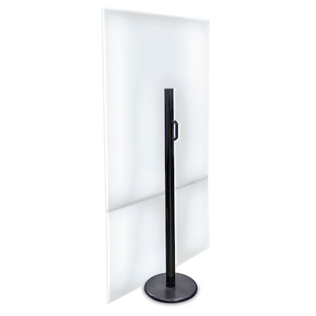 United Visual Products Slim Enclosed Corkboard, 36"x48", Satin Alum Frame/Amethyst UVEB3648-SATIN-AMETHY